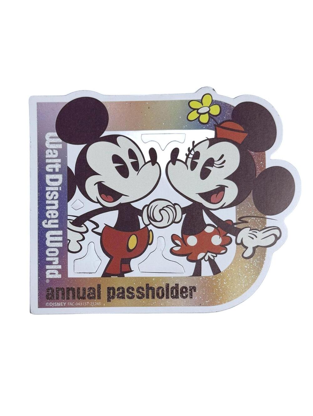 Walt Disney World Annual Passholder Mickey and Minnie Collectible Magnet